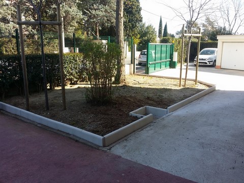 pose de bordure d ilot